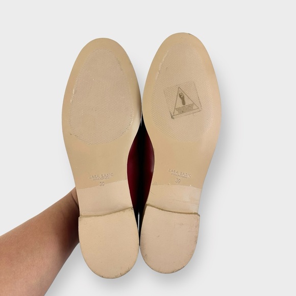 NWT Zara Gold Chain Leather Moccasin - Picture 10 of 12